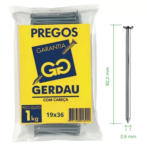 Prego 3,9 x 83mm (19 x 36)